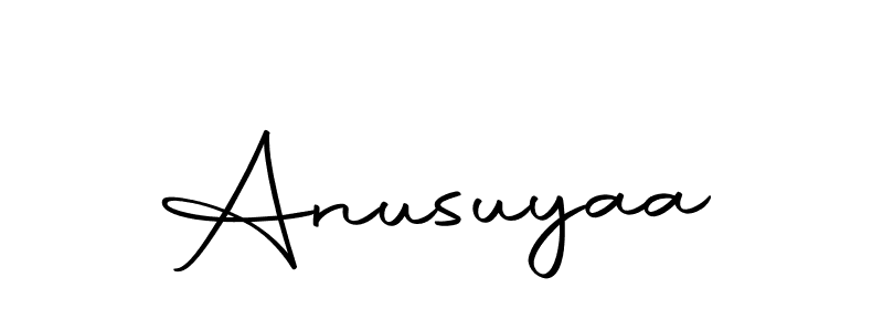 Design your own signature with our free online signature maker. With this signature software, you can create a handwritten (Autography-DOLnW) signature for name Anusuyaa. Anusuyaa signature style 10 images and pictures png