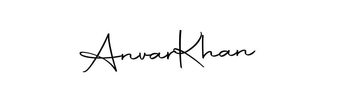 How to make Anvar  Khan name signature. Use Autography-DOLnW style for creating short signs online. This is the latest handwritten sign. Anvar  Khan signature style 10 images and pictures png