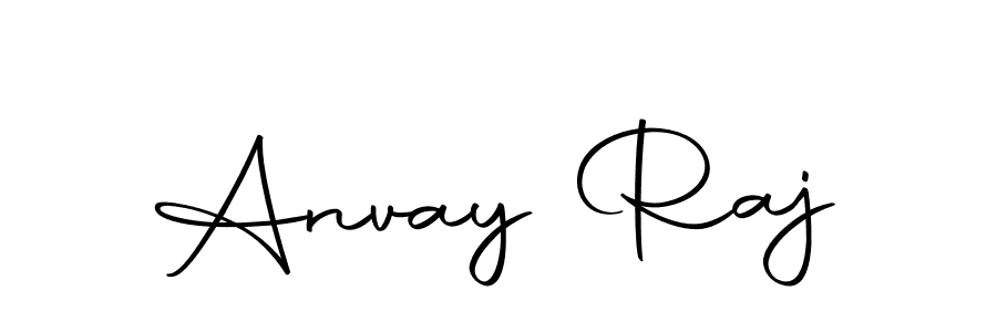 Use a signature maker to create a handwritten signature online. With this signature software, you can design (Autography-DOLnW) your own signature for name Anvay Raj. Anvay Raj signature style 10 images and pictures png