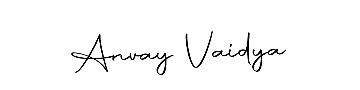 Create a beautiful signature design for name Anvay Vaidya. With this signature (Autography-DOLnW) fonts, you can make a handwritten signature for free. Anvay Vaidya signature style 10 images and pictures png