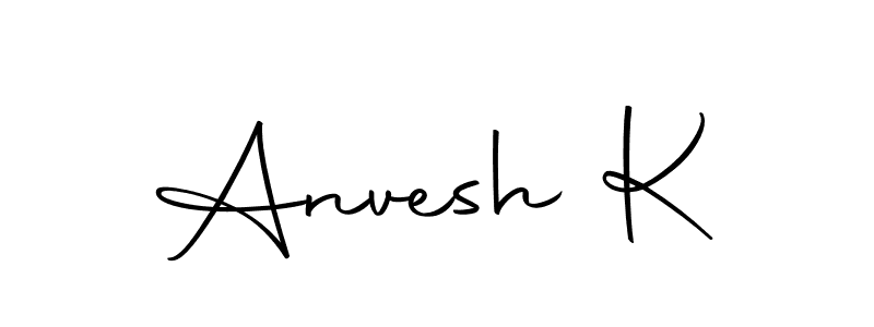 The best way (Autography-DOLnW) to make a short signature is to pick only two or three words in your name. The name Anvesh K include a total of six letters. For converting this name. Anvesh K signature style 10 images and pictures png