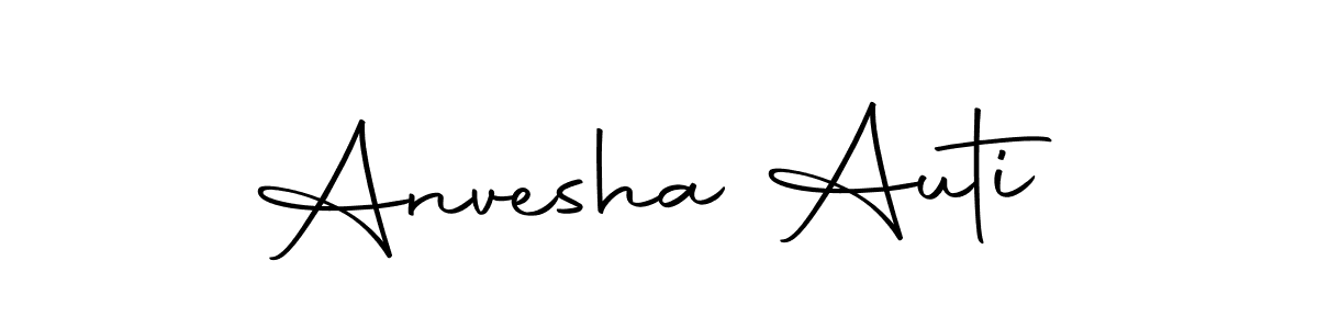 You should practise on your own different ways (Autography-DOLnW) to write your name (Anvesha Auti) in signature. don't let someone else do it for you. Anvesha Auti signature style 10 images and pictures png