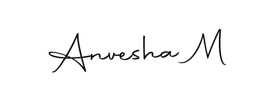 Here are the top 10 professional signature styles for the name Anvesha M. These are the best autograph styles you can use for your name. Anvesha M signature style 10 images and pictures png
