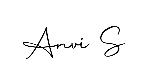 How to make Anvi S name signature. Use Autography-DOLnW style for creating short signs online. This is the latest handwritten sign. Anvi S signature style 10 images and pictures png