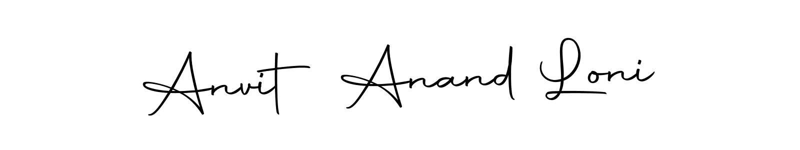 You should practise on your own different ways (Autography-DOLnW) to write your name (Anvit Anand Loni) in signature. don't let someone else do it for you. Anvit Anand Loni signature style 10 images and pictures png