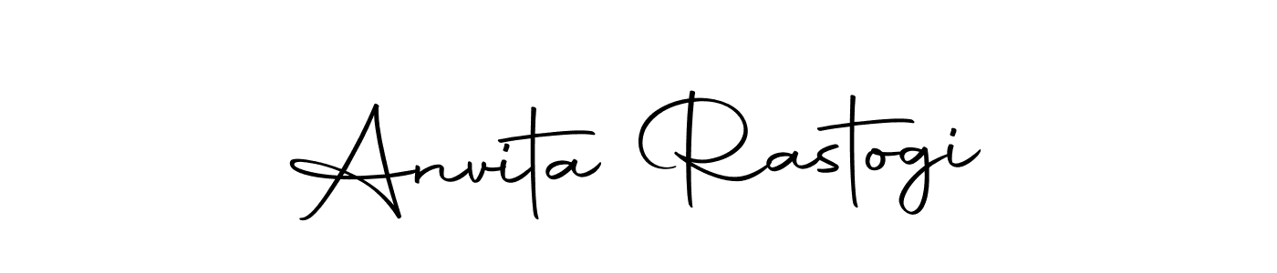 How to make Anvita Rastogi name signature. Use Autography-DOLnW style for creating short signs online. This is the latest handwritten sign. Anvita Rastogi signature style 10 images and pictures png