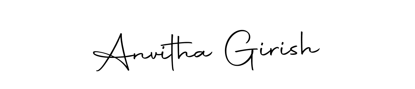 Make a beautiful signature design for name Anvitha Girish. Use this online signature maker to create a handwritten signature for free. Anvitha Girish signature style 10 images and pictures png