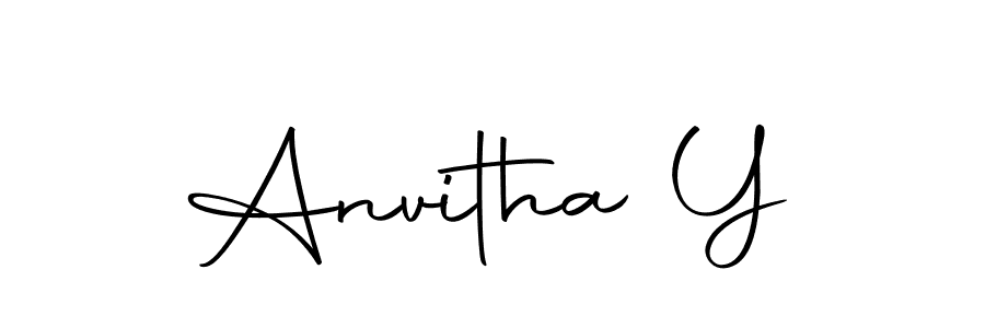 Design your own signature with our free online signature maker. With this signature software, you can create a handwritten (Autography-DOLnW) signature for name Anvitha Y. Anvitha Y signature style 10 images and pictures png