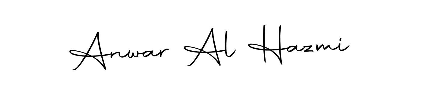 How to make Anwar Al Hazmi name signature. Use Autography-DOLnW style for creating short signs online. This is the latest handwritten sign. Anwar Al Hazmi signature style 10 images and pictures png