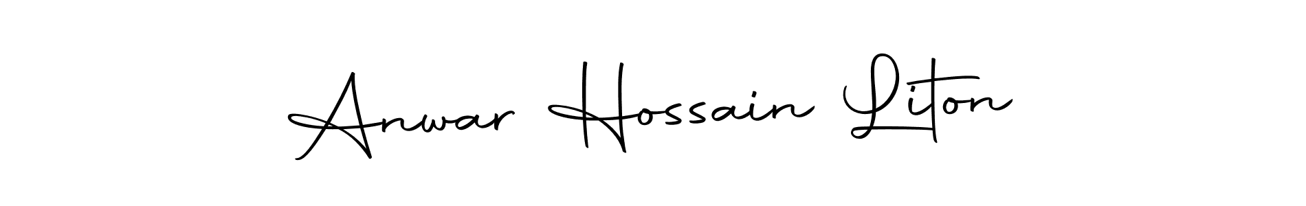 Also we have Anwar Hossain Liton name is the best signature style. Create professional handwritten signature collection using Autography-DOLnW autograph style. Anwar Hossain Liton signature style 10 images and pictures png