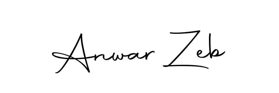 How to make Anwar Zeb name signature. Use Autography-DOLnW style for creating short signs online. This is the latest handwritten sign. Anwar Zeb signature style 10 images and pictures png