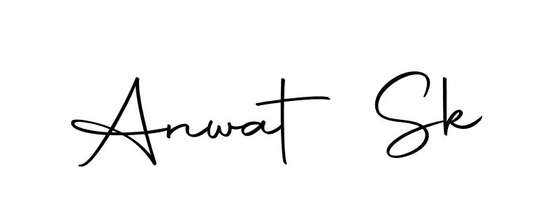 How to make Anwat Sk name signature. Use Autography-DOLnW style for creating short signs online. This is the latest handwritten sign. Anwat Sk signature style 10 images and pictures png