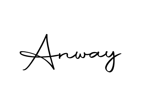 You should practise on your own different ways (Autography-DOLnW) to write your name (Anway) in signature. don't let someone else do it for you. Anway signature style 10 images and pictures png