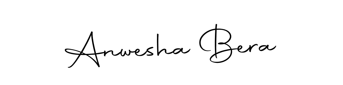 How to make Anwesha Bera name signature. Use Autography-DOLnW style for creating short signs online. This is the latest handwritten sign. Anwesha Bera signature style 10 images and pictures png