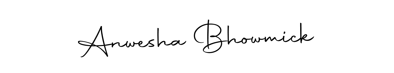 You should practise on your own different ways (Autography-DOLnW) to write your name (Anwesha Bhowmick) in signature. don't let someone else do it for you. Anwesha Bhowmick signature style 10 images and pictures png