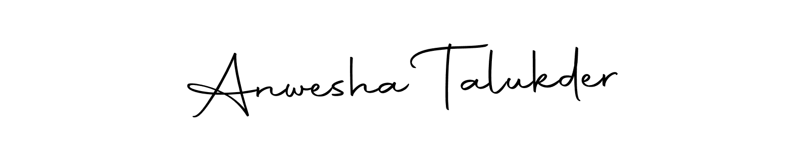 Use a signature maker to create a handwritten signature online. With this signature software, you can design (Autography-DOLnW) your own signature for name Anwesha Talukder. Anwesha Talukder signature style 10 images and pictures png