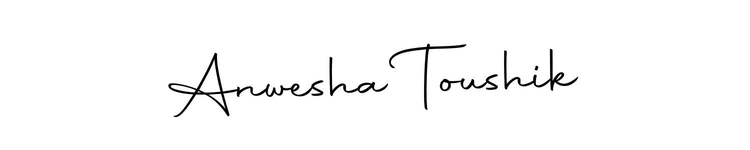 Design your own signature with our free online signature maker. With this signature software, you can create a handwritten (Autography-DOLnW) signature for name Anwesha Toushik. Anwesha Toushik signature style 10 images and pictures png