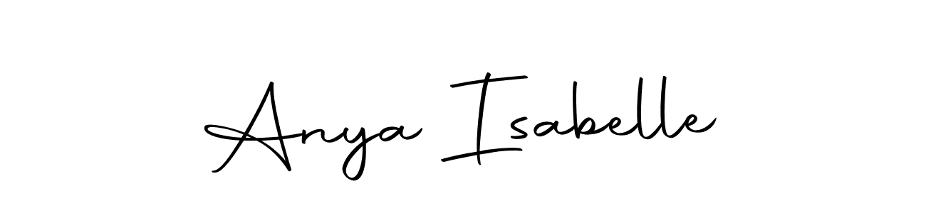 Create a beautiful signature design for name Anya Isabelle. With this signature (Autography-DOLnW) fonts, you can make a handwritten signature for free. Anya Isabelle signature style 10 images and pictures png