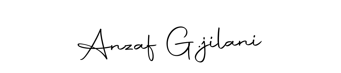 The best way (Autography-DOLnW) to make a short signature is to pick only two or three words in your name. The name Anzaf G.jilani include a total of six letters. For converting this name. Anzaf G.jilani signature style 10 images and pictures png