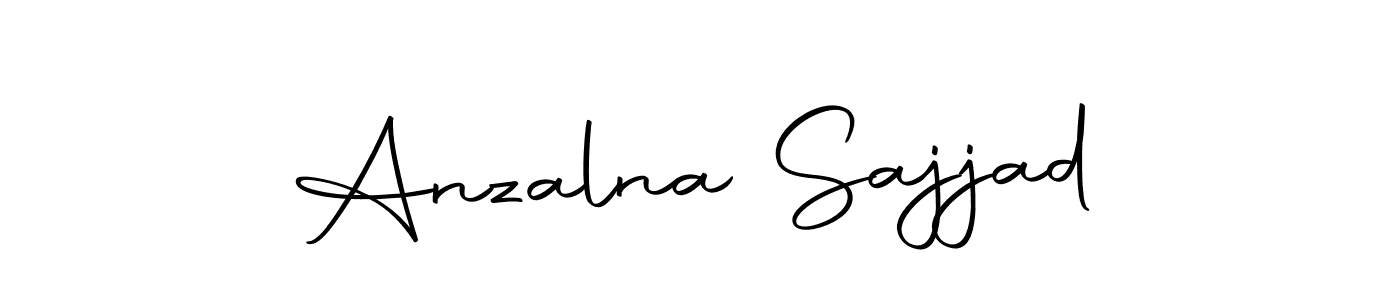 Make a short Anzalna Sajjad signature style. Manage your documents anywhere anytime using Autography-DOLnW. Create and add eSignatures, submit forms, share and send files easily. Anzalna Sajjad signature style 10 images and pictures png