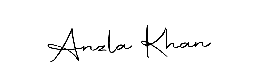 Make a beautiful signature design for name Anzla Khan. Use this online signature maker to create a handwritten signature for free. Anzla Khan signature style 10 images and pictures png
