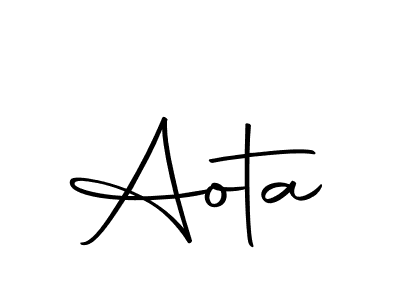 You should practise on your own different ways (Autography-DOLnW) to write your name (Aota) in signature. don't let someone else do it for you. Aota signature style 10 images and pictures png