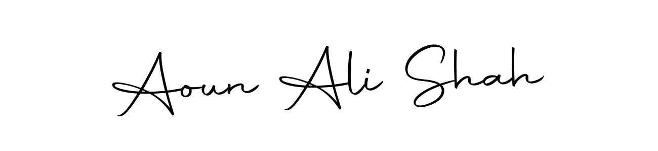 Create a beautiful signature design for name Aoun Ali Shah. With this signature (Autography-DOLnW) fonts, you can make a handwritten signature for free. Aoun Ali Shah signature style 10 images and pictures png