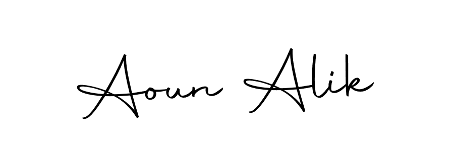 Autography-DOLnW is a professional signature style that is perfect for those who want to add a touch of class to their signature. It is also a great choice for those who want to make their signature more unique. Get Aoun Alik name to fancy signature for free. Aoun Alik signature style 10 images and pictures png