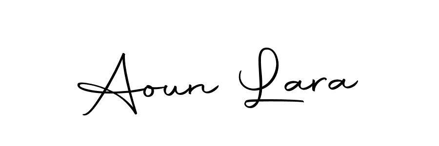 Aoun Lara stylish signature style. Best Handwritten Sign (Autography-DOLnW) for my name. Handwritten Signature Collection Ideas for my name Aoun Lara. Aoun Lara signature style 10 images and pictures png