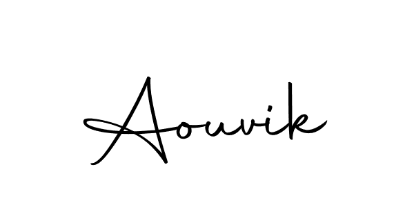 How to make Aouvik name signature. Use Autography-DOLnW style for creating short signs online. This is the latest handwritten sign. Aouvik signature style 10 images and pictures png