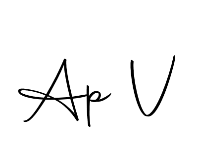 Ap V stylish signature style. Best Handwritten Sign (Autography-DOLnW) for my name. Handwritten Signature Collection Ideas for my name Ap V. Ap V signature style 10 images and pictures png