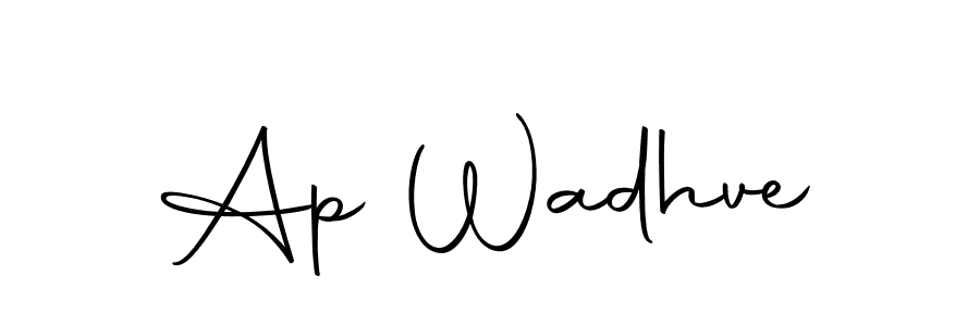 The best way (Autography-DOLnW) to make a short signature is to pick only two or three words in your name. The name Ap Wadhve include a total of six letters. For converting this name. Ap Wadhve signature style 10 images and pictures png