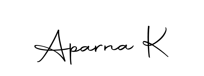 How to make Aparna K name signature. Use Autography-DOLnW style for creating short signs online. This is the latest handwritten sign. Aparna K signature style 10 images and pictures png