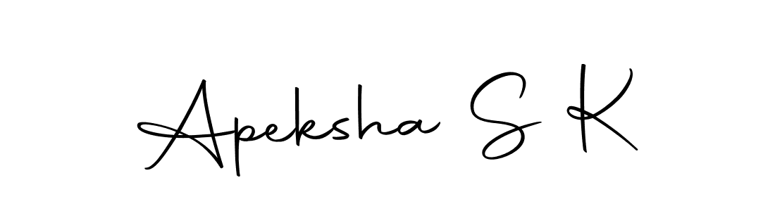 Make a beautiful signature design for name Apeksha S K. With this signature (Autography-DOLnW) style, you can create a handwritten signature for free. Apeksha S K signature style 10 images and pictures png