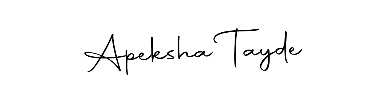 The best way (Autography-DOLnW) to make a short signature is to pick only two or three words in your name. The name Apeksha Tayde include a total of six letters. For converting this name. Apeksha Tayde signature style 10 images and pictures png