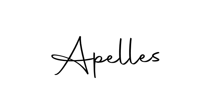 Use a signature maker to create a handwritten signature online. With this signature software, you can design (Autography-DOLnW) your own signature for name Apelles. Apelles signature style 10 images and pictures png