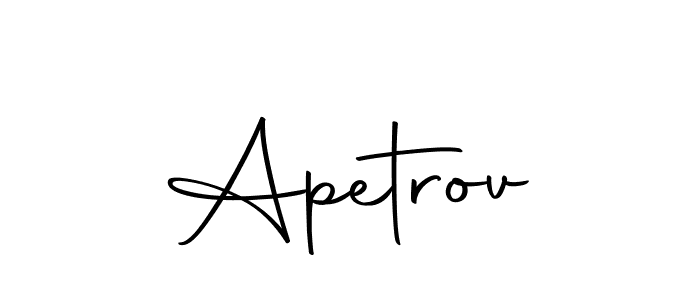 Make a beautiful signature design for name Apetrov. With this signature (Autography-DOLnW) style, you can create a handwritten signature for free. Apetrov signature style 10 images and pictures png