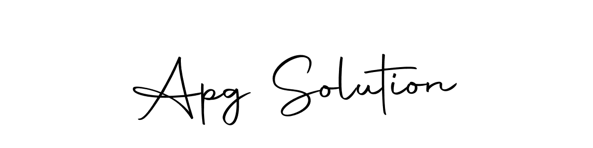 Similarly Autography-DOLnW is the best handwritten signature design. Signature creator online .You can use it as an online autograph creator for name Apg Solution. Apg Solution signature style 10 images and pictures png