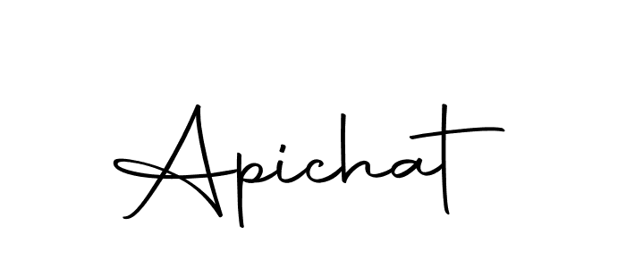 You should practise on your own different ways (Autography-DOLnW) to write your name (Apichat) in signature. don't let someone else do it for you. Apichat signature style 10 images and pictures png