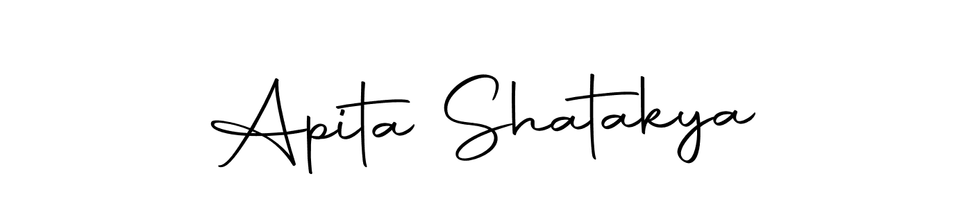 Create a beautiful signature design for name Apita Shatakya. With this signature (Autography-DOLnW) fonts, you can make a handwritten signature for free. Apita Shatakya signature style 10 images and pictures png