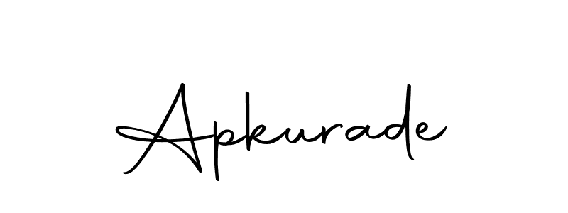 Use a signature maker to create a handwritten signature online. With this signature software, you can design (Autography-DOLnW) your own signature for name Apkurade. Apkurade signature style 10 images and pictures png