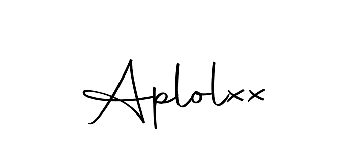 Create a beautiful signature design for name Aplolxx. With this signature (Autography-DOLnW) fonts, you can make a handwritten signature for free. Aplolxx signature style 10 images and pictures png