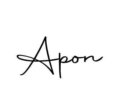 You should practise on your own different ways (Autography-DOLnW) to write your name (Apon) in signature. don't let someone else do it for you. Apon signature style 10 images and pictures png