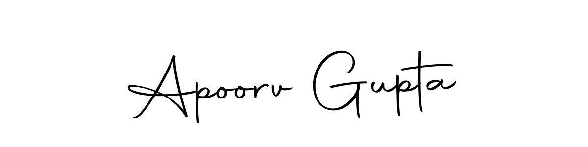 Also we have Apoorv Gupta name is the best signature style. Create professional handwritten signature collection using Autography-DOLnW autograph style. Apoorv Gupta signature style 10 images and pictures png