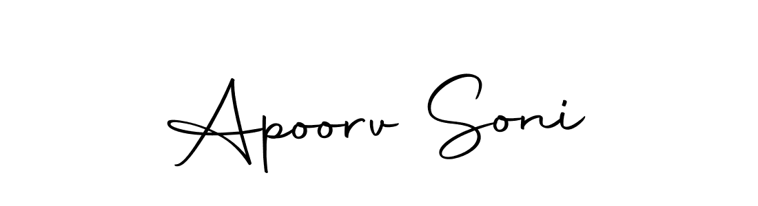 if you are searching for the best signature style for your name Apoorv Soni. so please give up your signature search. here we have designed multiple signature styles  using Autography-DOLnW. Apoorv Soni signature style 10 images and pictures png