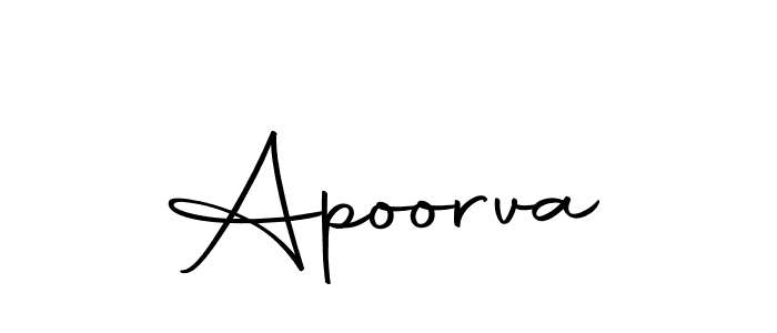 Make a beautiful signature design for name Apoorva. With this signature (Autography-DOLnW) style, you can create a handwritten signature for free. Apoorva signature style 10 images and pictures png
