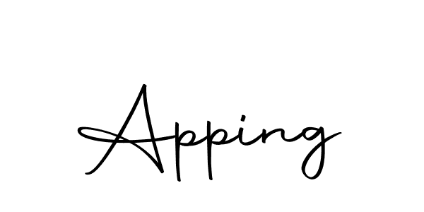 How to make Apping name signature. Use Autography-DOLnW style for creating short signs online. This is the latest handwritten sign. Apping signature style 10 images and pictures png