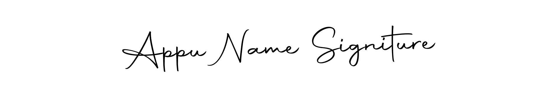 How to make Appu Name Signiture name signature. Use Autography-DOLnW style for creating short signs online. This is the latest handwritten sign. Appu Name Signiture signature style 10 images and pictures png