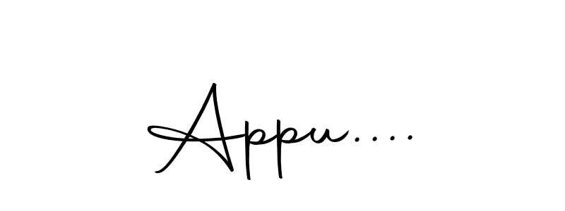 It looks lik you need a new signature style for name Appu..... Design unique handwritten (Autography-DOLnW) signature with our free signature maker in just a few clicks. Appu.... signature style 10 images and pictures png