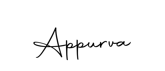 Design your own signature with our free online signature maker. With this signature software, you can create a handwritten (Autography-DOLnW) signature for name Appurva. Appurva signature style 10 images and pictures png